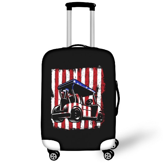 Funny Patriotic Golf Wear USA Flag Golf Cart Luggage Covers