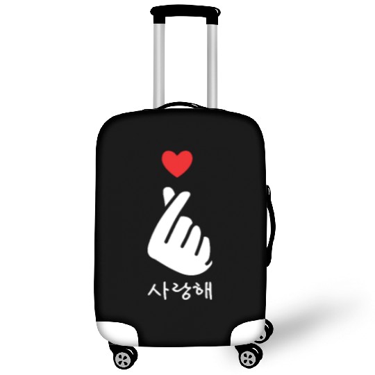 Saranghae KPop Finger Heart Pocket Korean Love Luggage Covers
