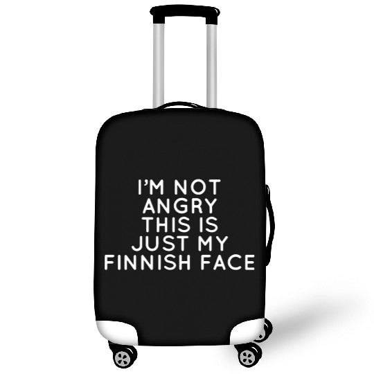 I amk not angry this is just my finnish face Luggage Covers