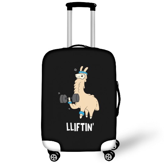 Lama in the gym - lifting weights Luggage Covers