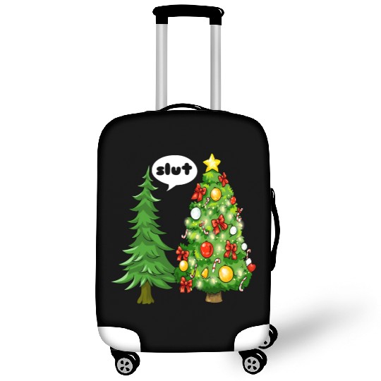 Funny Christmas Tree Slut Luggage Covers