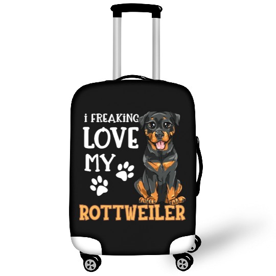 I Freaking Love My Rottweiler Dog Dogs Rotti Gift Luggage Covers