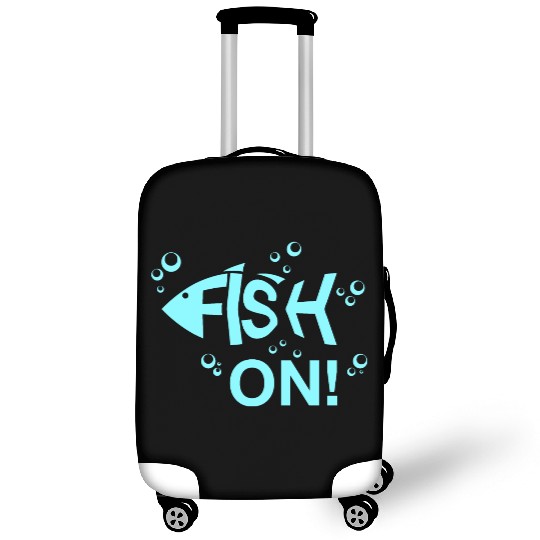 Fish on Fisherman Bone Gift Luggage Covers