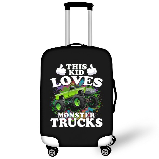 This Kid Loves Monster Trucks Luggage Covers