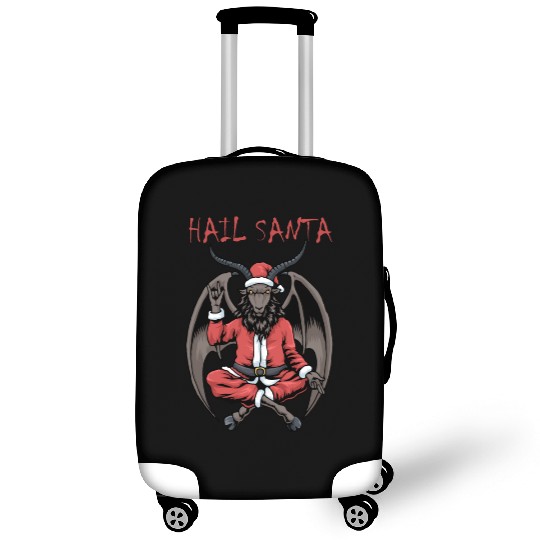 Christmas Hail Santa Satanism Goat Baphomet Satan Luggage Covers