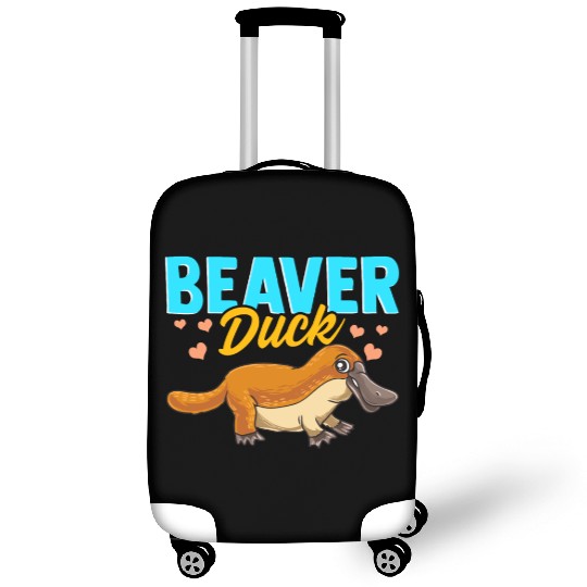 Beaver Duck Platypus Pun Cute Duck Billed Platypus Luggage Covers