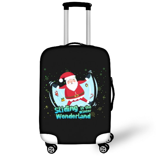 Christmas Santa Claus Winter Cold Sliding Xmas Luggage Covers