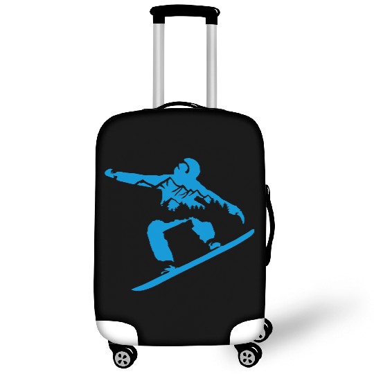 Snowboarding, Snowboarder and Mountains Luggage Covers