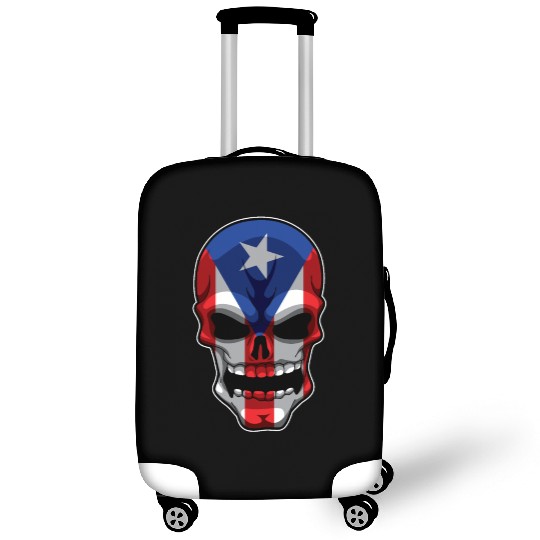 Puerto Rican Skull - Puerto Rico Pride Flag Luggage Covers