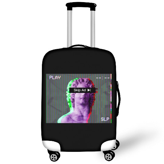 Aesthetic Vaporwave Statue Skip Ad Online Luggage Covers