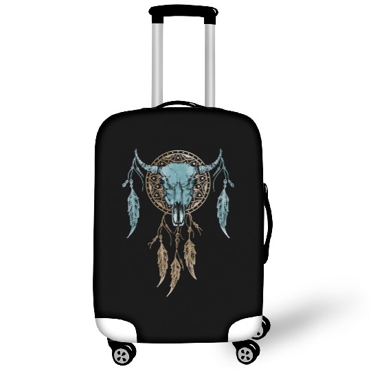 Womens Street Style Bull Skull Rodeo Luggage Covers