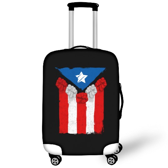 Raised Fists For Puerto Rico - Boricua Flag Luggage Covers