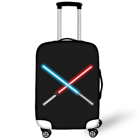 Red and Blue Dueling Crossed Lightsabers Luggage Covers