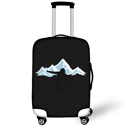 Snowboarding and Mountains Luggage Covers
