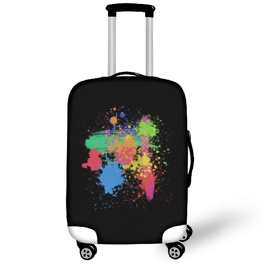 Paint splatters, colorful, happy, creative Luggage Covers