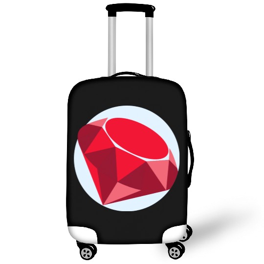Elegant Ruby Geometric Pattern Luggage Covers