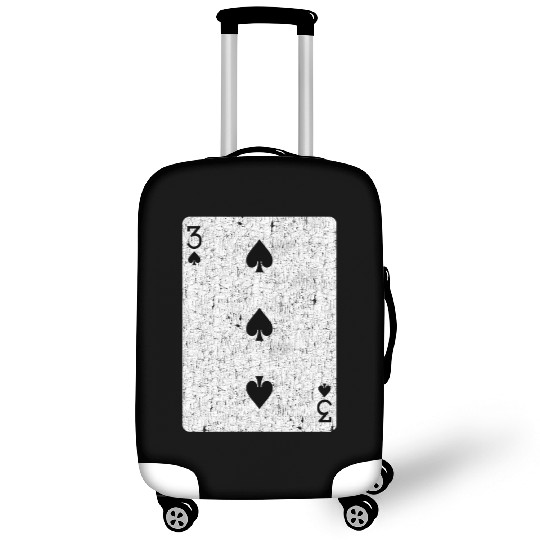 three of spades playing card Luggage Covers