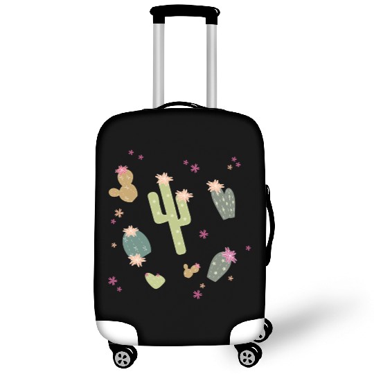 various cactus plants with flowers pattern Luggage Covers