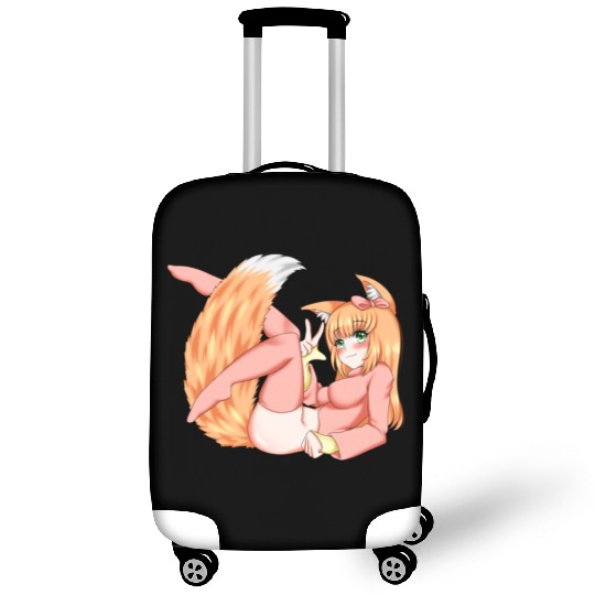 Foxy girl hen Manga Anime Waifu japanese sexy Luggage Covers
