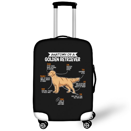 Anatomy Of A Golden Retriever Funny Dog Owner Gift Luggage Covers