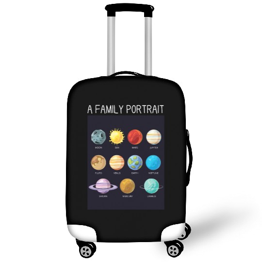 Outer Space Nerd Solar System Planets Sun Moon Luggage Covers