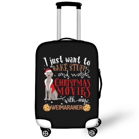 Watch Christmas Movies With My Weimaraner Dog Love Luggage Covers