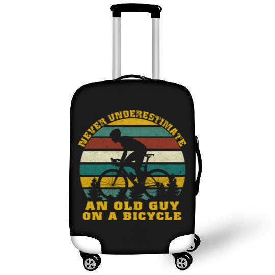 Never Underestimate An old Guy On A Bicycle Luggage Covers