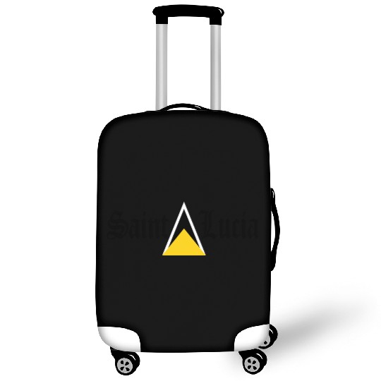 Saint Lucia Flag Blackletter St Lucia Caribbean Luggage Covers