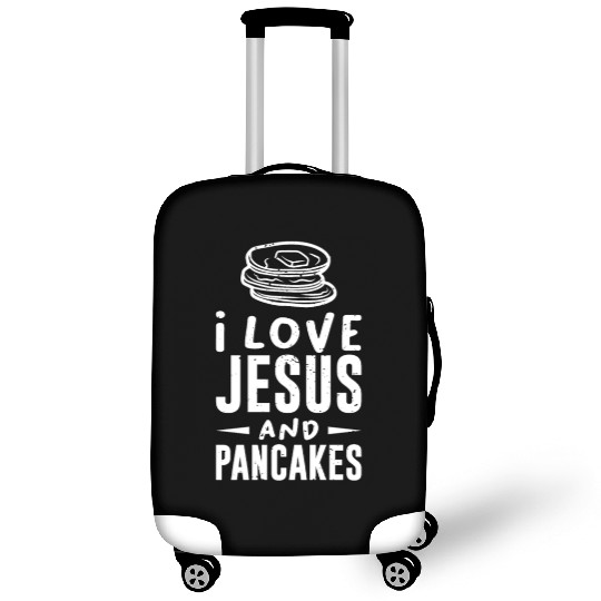 Christian Faith I love Jesus and Pancakes Gift Luggage Covers