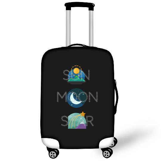 sun moon and star Luggage Covers