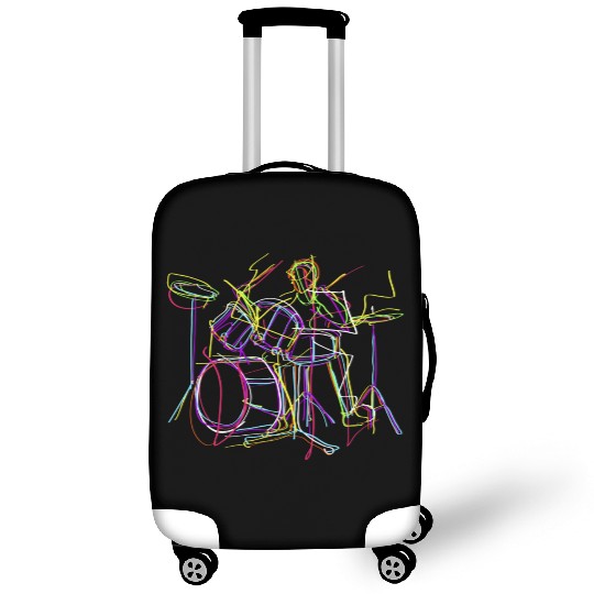 Neon Drums Musician Luggage Covers