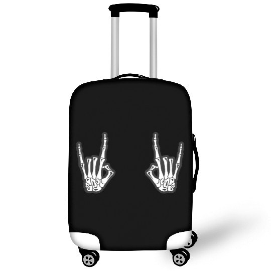Skeleton Hands Rock N Roll Sign of the Horns Corna Luggage Covers