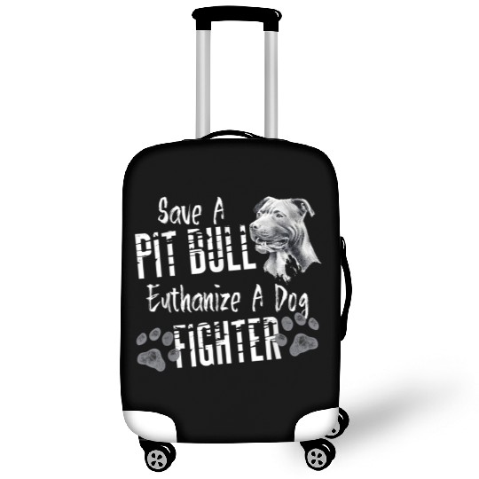 Pitbull Euthanize A Dog Fighter Pit Bull Lover Gif Luggage Covers