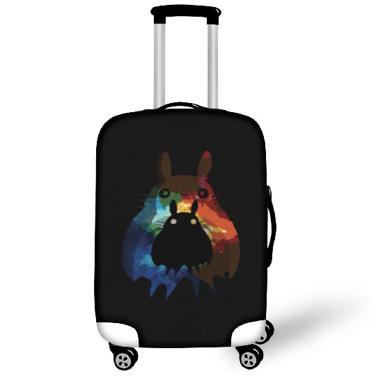 Totoro Watercolor Silhouette Fantasy Fictional Luggage Covers