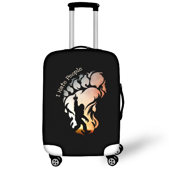 I Hate People Bigfoot Funny Camping Luggage Covers