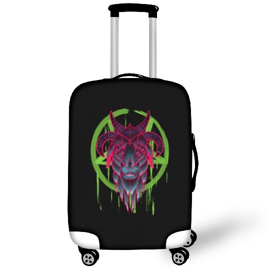 Neon Baphomet Luggage Covers