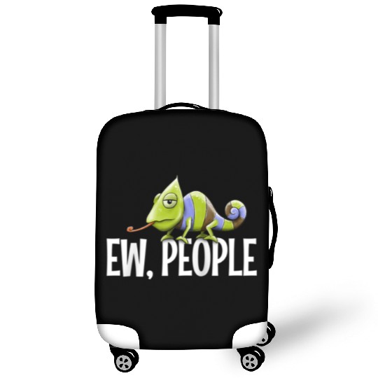 Grumpy Chameleon Lovers Sarcastic Joke Ew People Luggage Covers