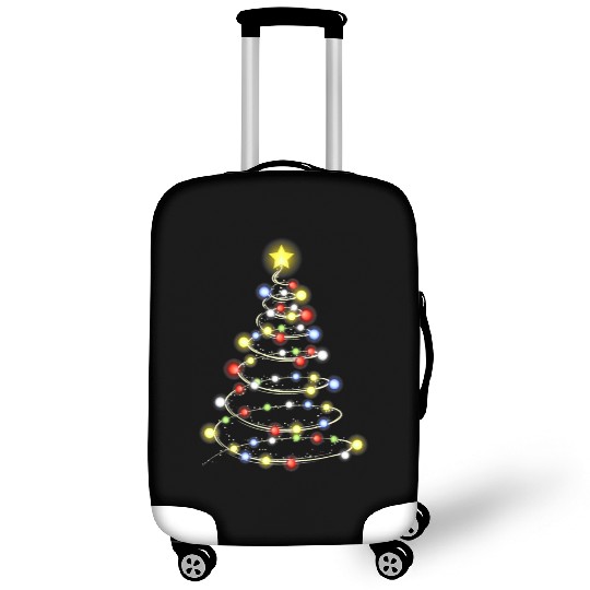 christmas tree christmas light Luggage Covers
