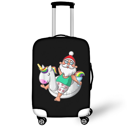 Christmas in July Santa Hawaiian Unicorn Swim Luggage Covers