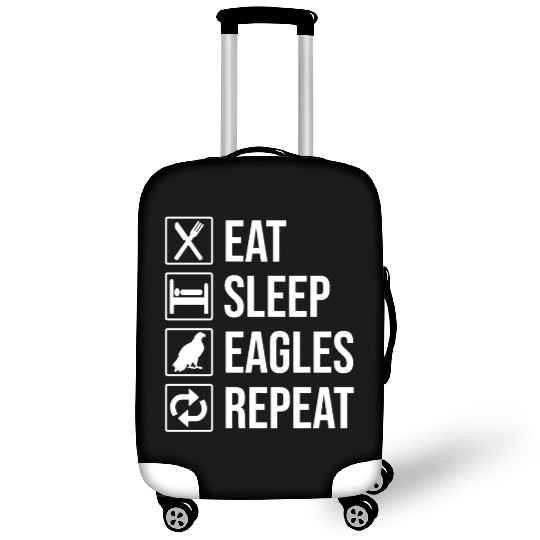 Eat Sleep Eagles Repeat Funny Bald Eagle Luggage Covers