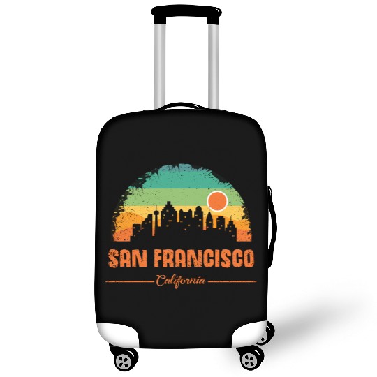 San Francisco California Vintage Retro Stripe Luggage Covers