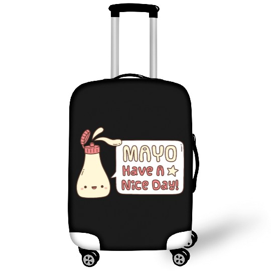 Mayo Have A Nice Day Cute Greeting Doodle Luggage Covers