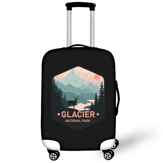 Vintage Glacier National Park Deer Mountains Gift Luggage Covers