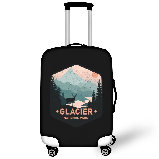 Vintage Glacier National Park Deer Mountains Gift Luggage Covers