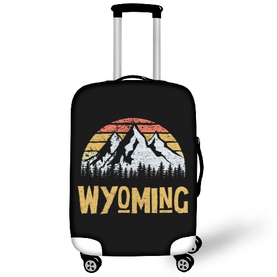 Vintage Retro Wy Wyoming Us Mountain State Luggage Covers