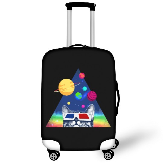 3D Space Cat Luggage Covers