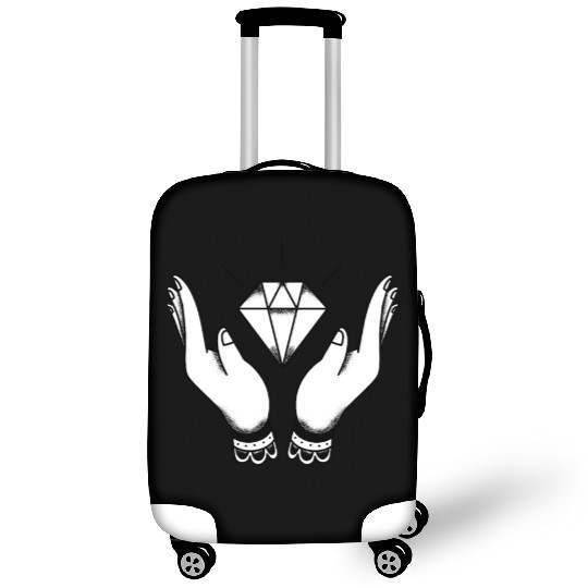 Diamond in hand jewelry luxury bling bling Luggage Covers