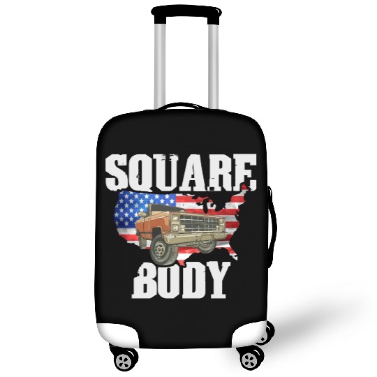 Square Body - American Flag Truck Lovers Luggage Covers