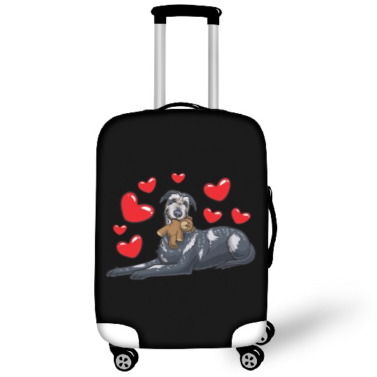 Irish Wolfhound Dog With Stuffed Animal Luggage Covers