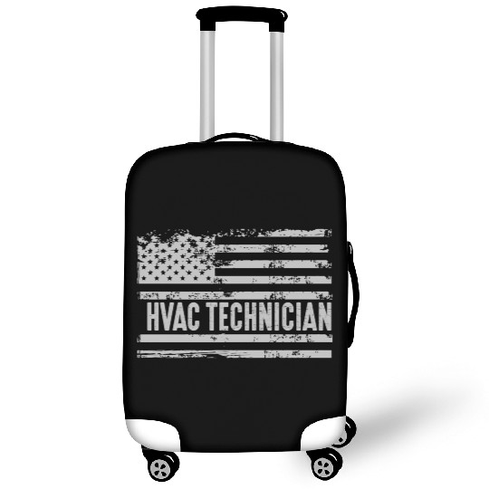 American Hvac Technician United States Flag birthd Luggage Covers